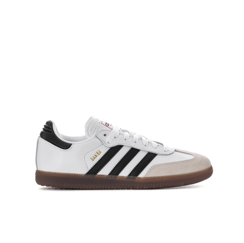 adidas Samba White & Black Sneakers with Gum Sole
