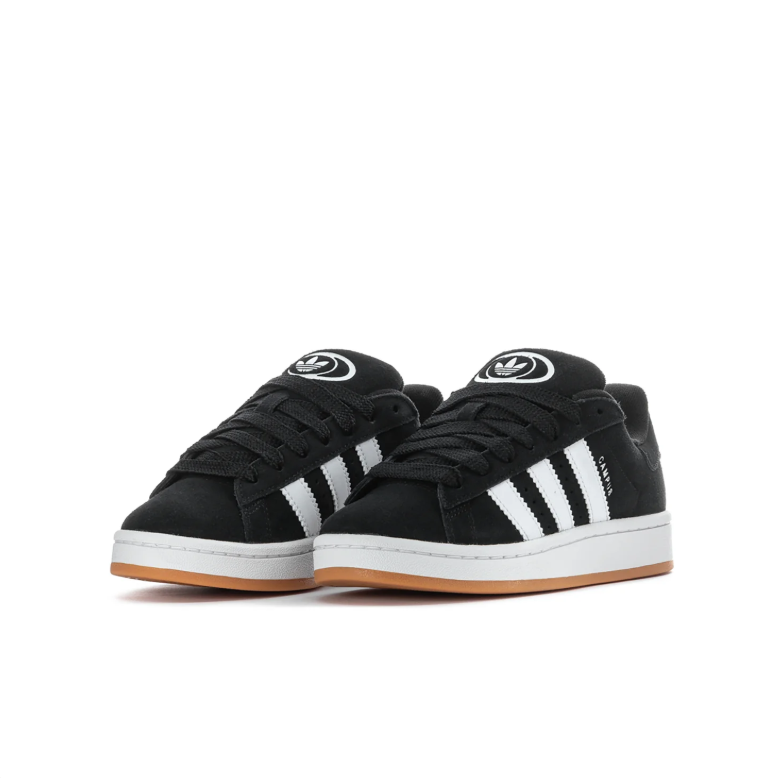 adidas Campus Black & White Low-Top Sneakers with Gum Outsole
