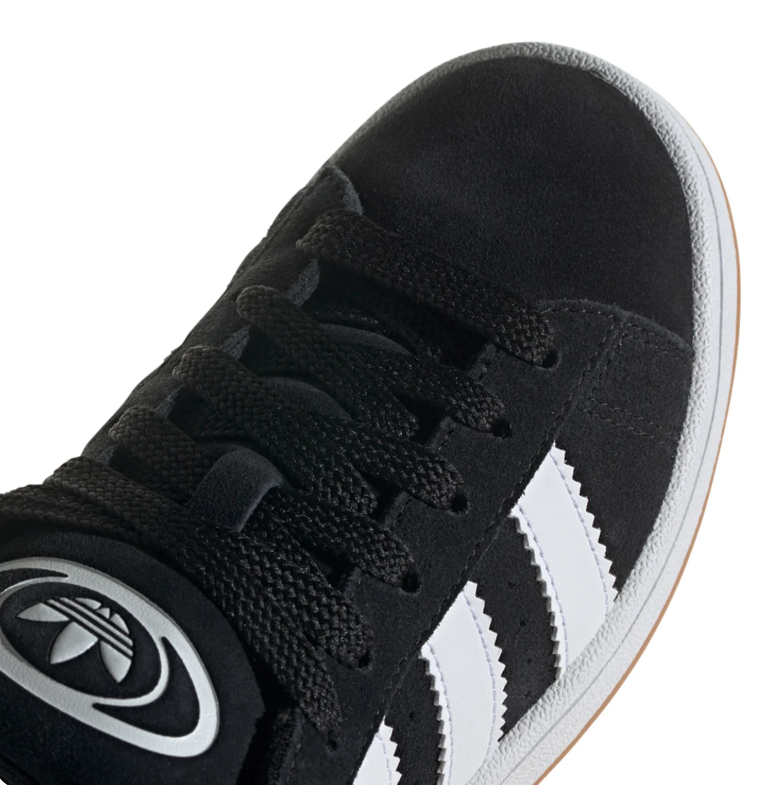 adidas Campus Black & White Low-Top Sneakers with Gum Outsole