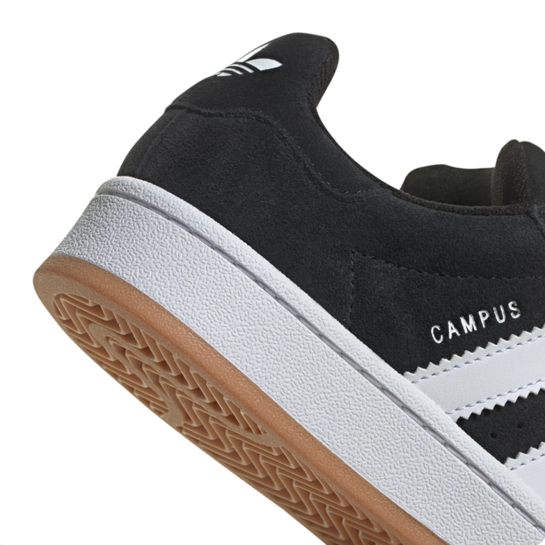 adidas Campus Black & White Low-Top Sneakers with Gum Outsole