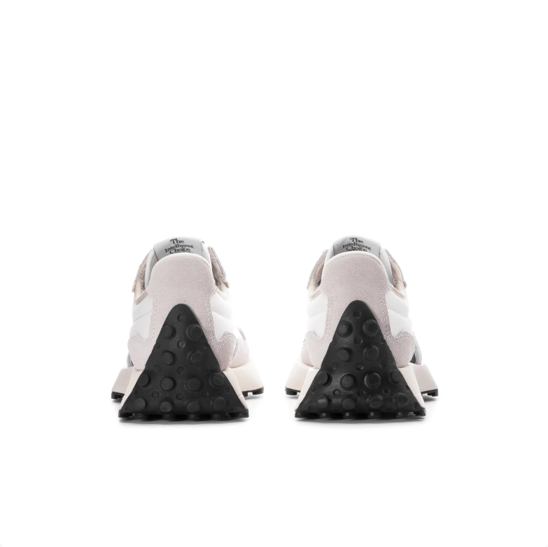 New Balance Cream & Light Gray Sneakers with Black N Logo