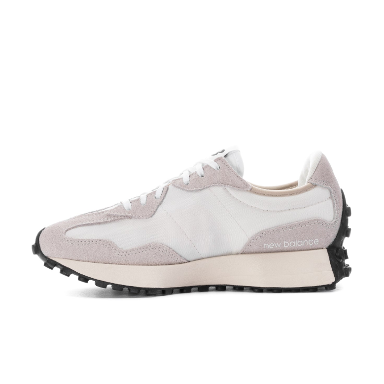 New Balance Cream & Light Gray Sneakers with Black N Logo
