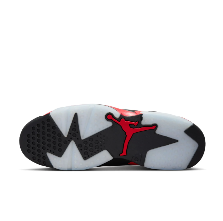Jordan Black & Red High-Top Sneakers with Icy-Blue Outsole