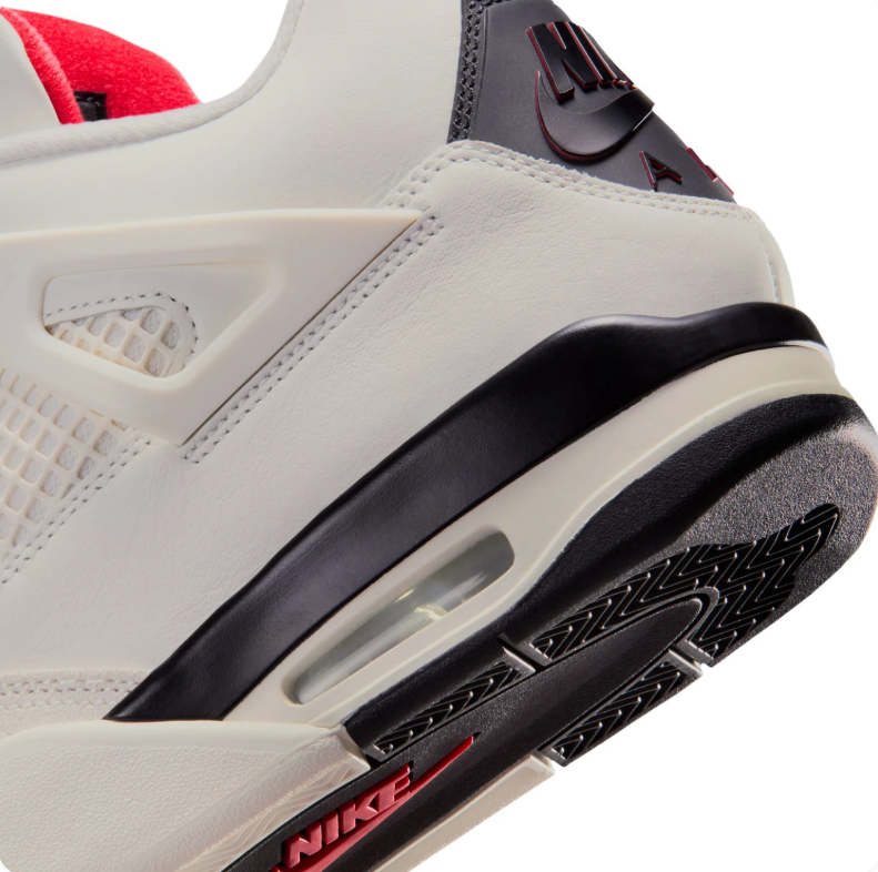 Jordan Off-White & Black Sneakers with Red Accents