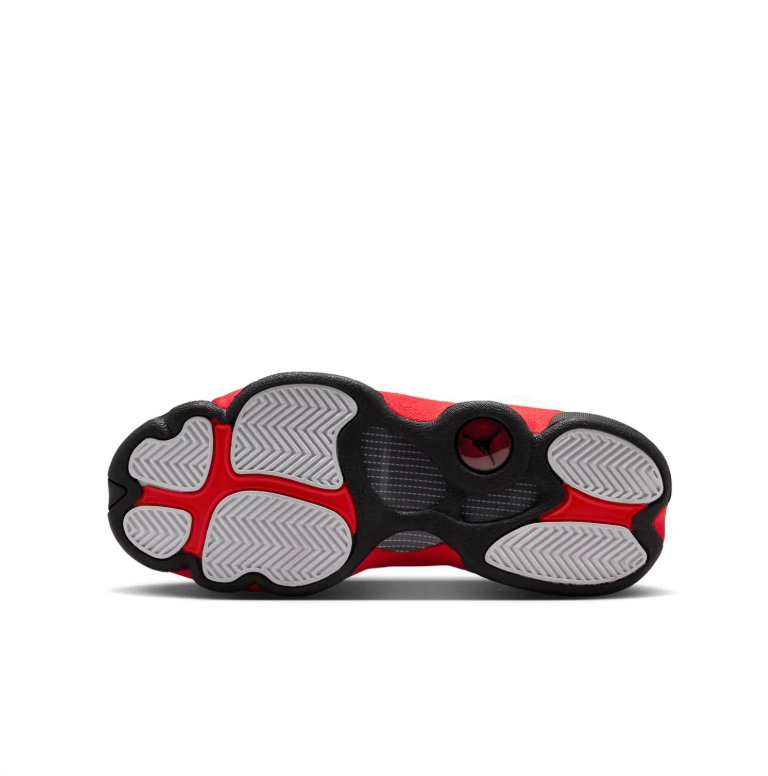 Jordan White & Red High-Top Sneakers with Black Sole Accents