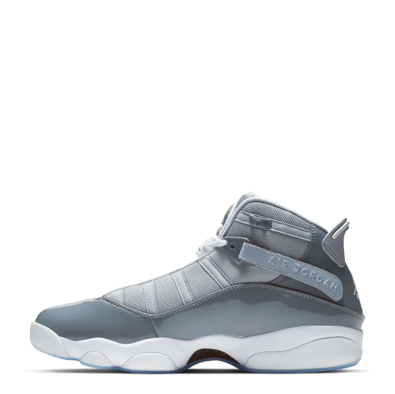 Jordan Gray High-Top Sneakers with White Midsole & Icy-Blue Outsole