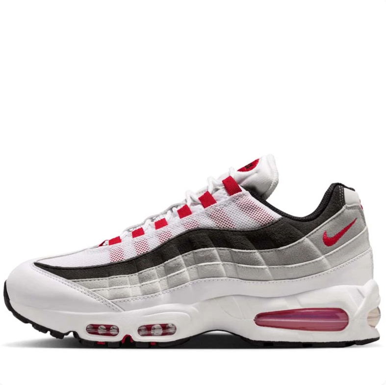 Nike Air Max 95 White, Grey and Red Sneakers