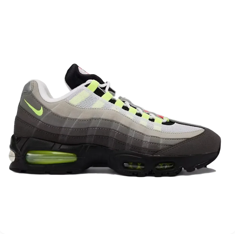 Nike Air Max 95 Grey and Black Sneakers with Multicolor Accents
