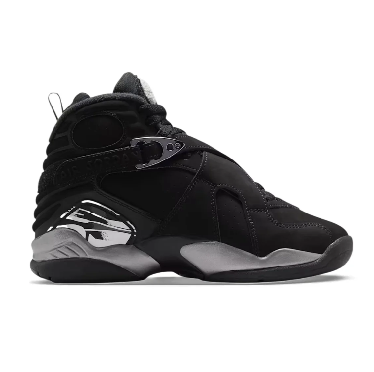 Air Jordan 8 Black and Grey High-Top Sneakers