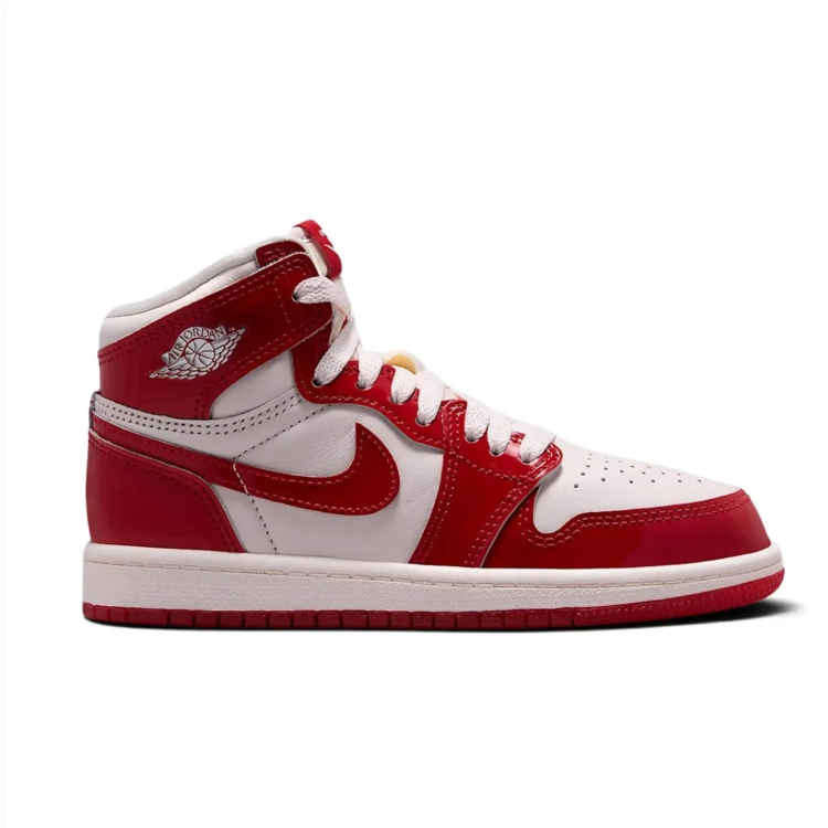 Air Jordan 1 Red and White High-Top Sneakers