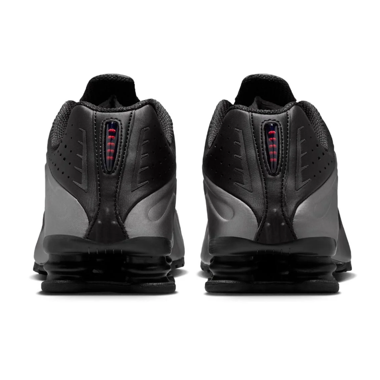 Nike Shox Black and Metallic Grey Sneakers