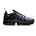 Nike Blue-Grey and Black Sneakers with Sculpted Panels and Segmented Sole