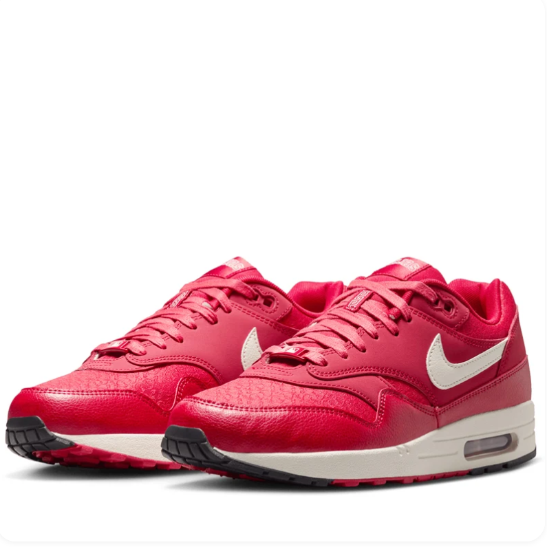 Nike Red and Cream Low-Top Sneakers with Viva Tejas Embroidery