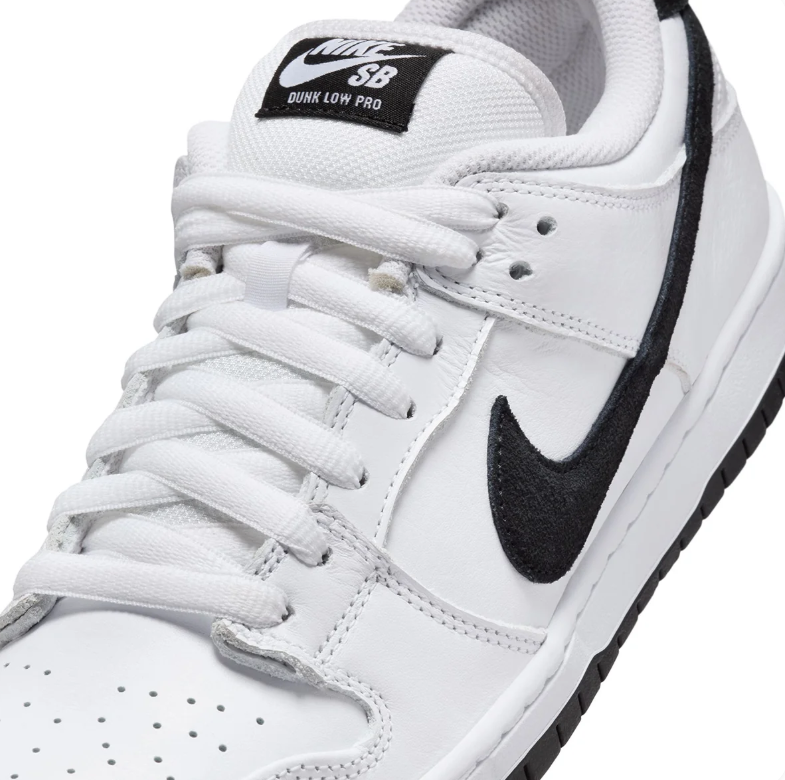 Nike SB Dunk Low Pro White and Black Sneakers