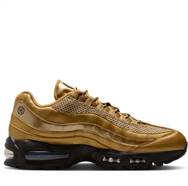 Nike Air Max 95 Metallic Gold and Black Sneakers