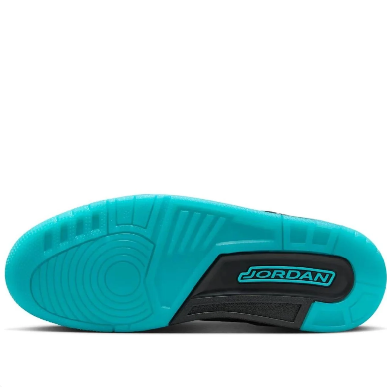 Jordan Black and Turquoise Sneakers with Elephant-Print Panels