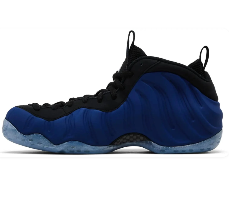 Nike Deep Blue and Black Sneakers with Sculpted Panels and Translucent Sole