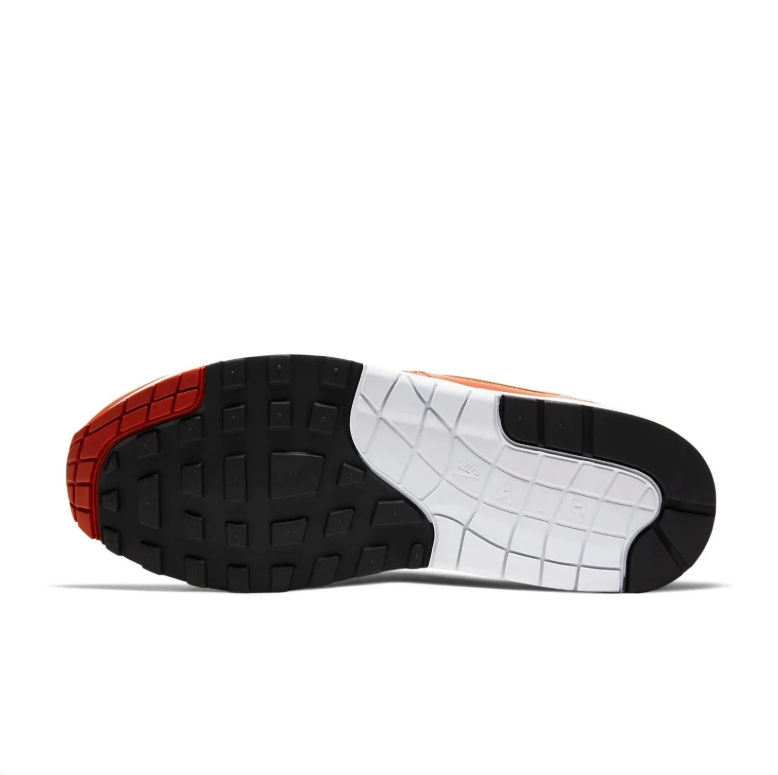 Nike Air Max White and Grey Sneakers with Burnt Orange Accents