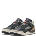 Jordan Black and Olive Sneakers with Tan Heel Panels and Coral Accents