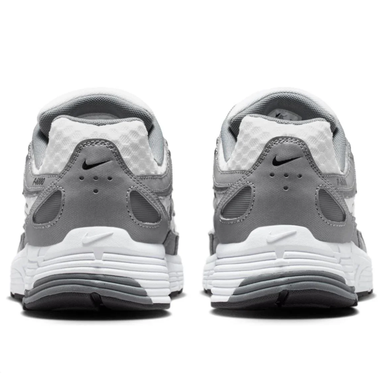 Nike P-6000 White and Silver-Grey Sneakers with Black Swoosh