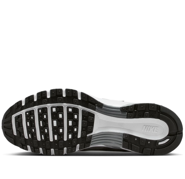 Nike P-6000 White and Silver-Grey Sneakers with Black Swoosh